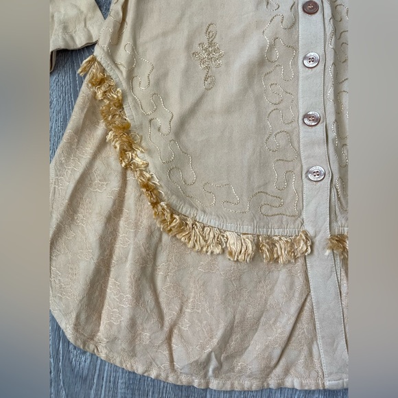 Original Anthony Small Womens Tan Long Tunic Blouse - Picture 3 of 8